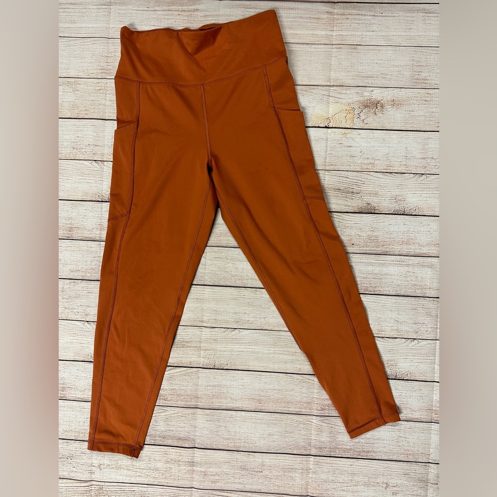 AE everything pocket legging, women’s Large, orange